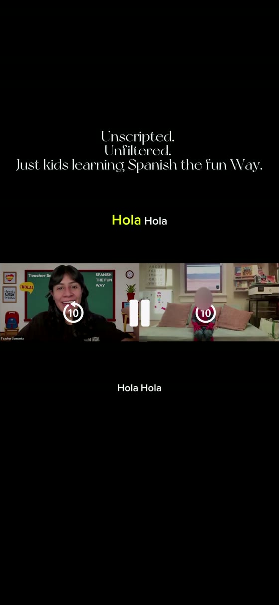 Teacher Samanta's real online Spanish class